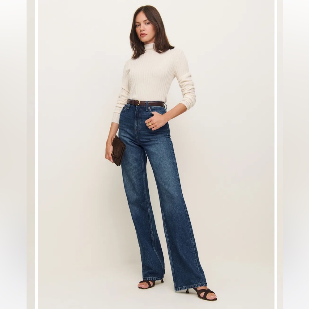 Reformation Wilder Stretch High Rise Wide Leg Jeans